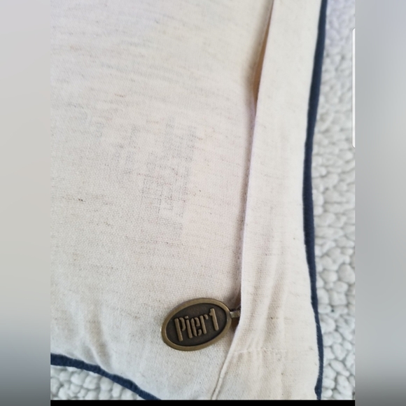 PIER 1 Imports Floral Embroidered Decorative Pillow 13in.X13in. - Picture 3 of 3